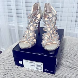 Brand new INC strappy silver sandals size 9.5